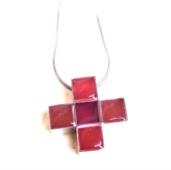 Swatch Bijoux Women's 925 Italy Silver Cross Charm Necklace 3 Colors To Choose - Picture 8 of 16